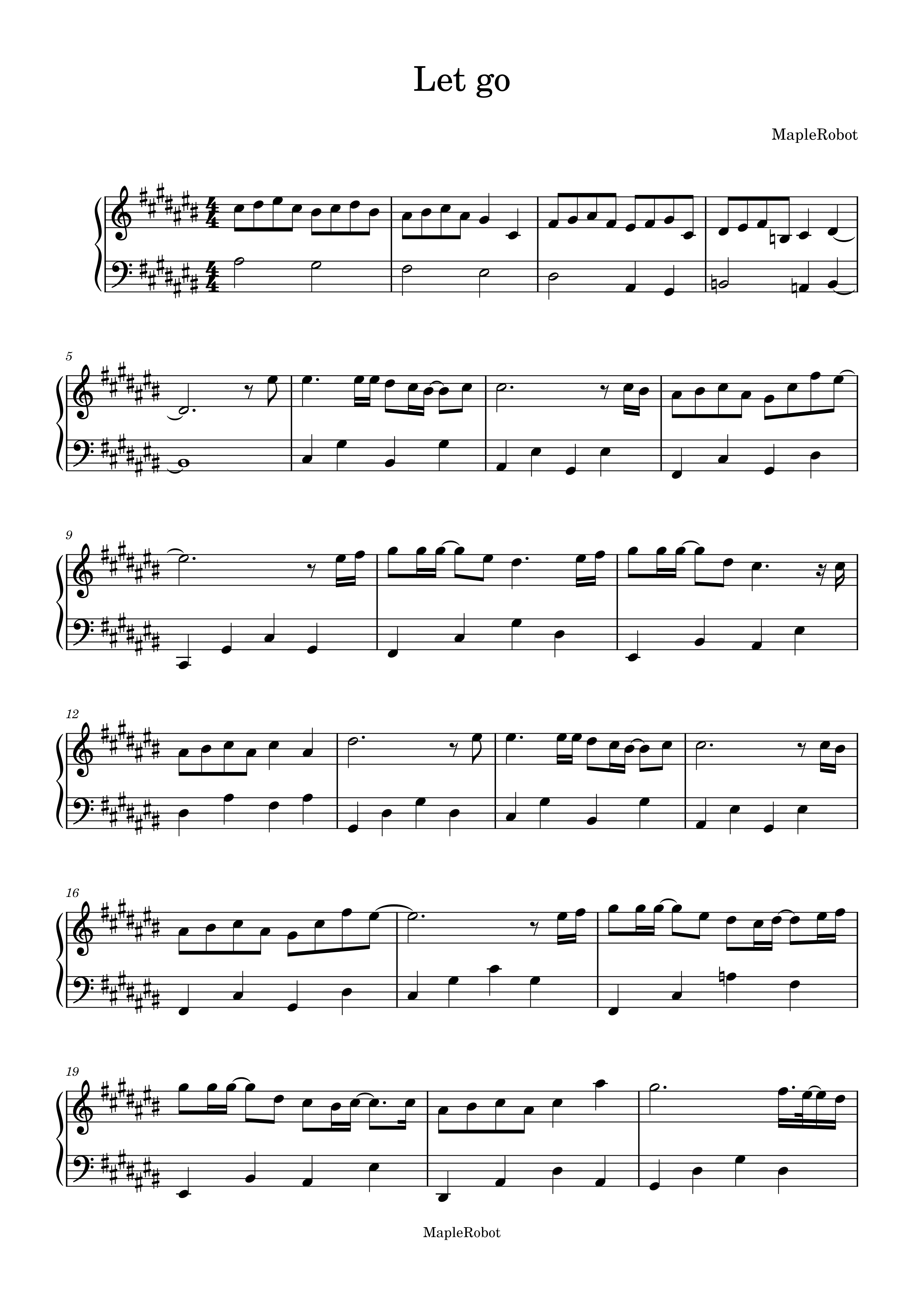 Let go - Nancy Kwai 歸綽嶢 (簡易版琴譜) | Maple Robot